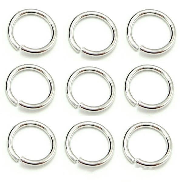 925 Sterling Silver Round Open Jump Rings Link Attach Charm Clasp 20 18 17 Gauge Wire 3 4 5 6 7 8 mm OD Chainmail Chainmaille Weave Bulk Lot