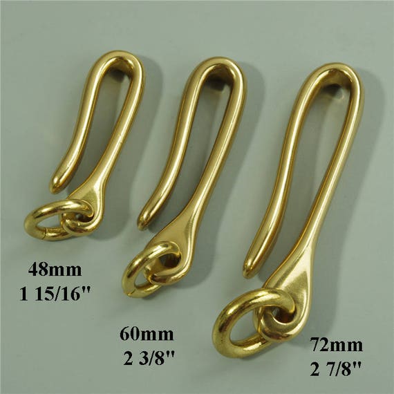 Solid Brass U Hook, Belt Hook, Key Ring Hook, Fishhook, Snake Bite
