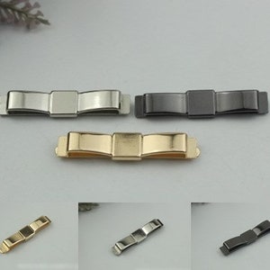 Etiqueta de lazo para bolso, 1/10 piezas, abalorio de metal dorado y plateado, para bolso de mano, hecho a mano, decoración de metal, 45 mm, suministros al por mayor