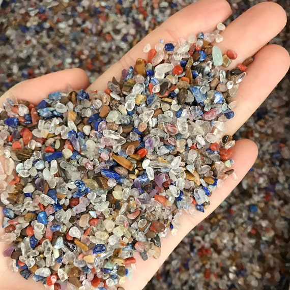 Natural Colorful Quartz Aquarium Fish Tank Gravel 3.5oz Vase Filler Gems  Rocks Pebbles Stones for Jewelry Decor Chips Decoration Supplies 