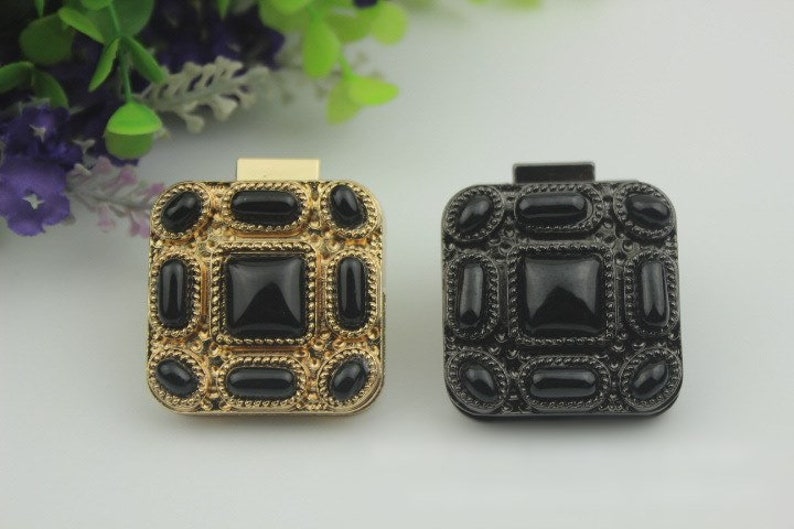 Switch Square Twist Turn Lock Bag Hardware Light Gold Gunmetal Black 220 pcs Handmade Purse Handbag Making Metal 40mm 1 58 Bulk Supplies