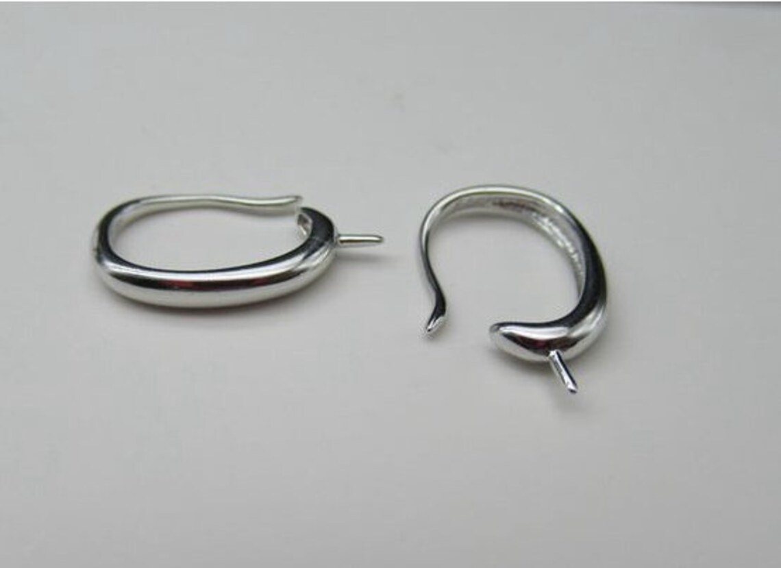 Sterling Silver Fish Hook Earring Wires 15mm Earring Findings Etsy