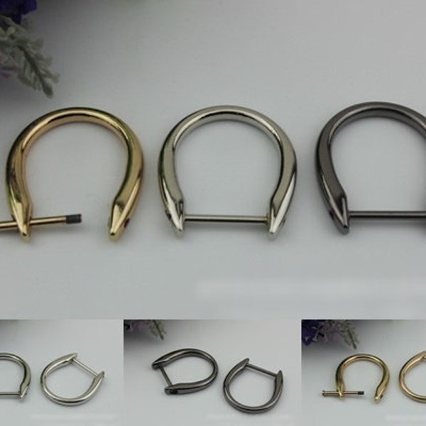 Horseshoe Handbag Connector 10/100pcs Bag Hardware Gold Silver Gunmetal Metal Clip Clasp Buckle Purse Strap Handles Screw D Rings Shackle