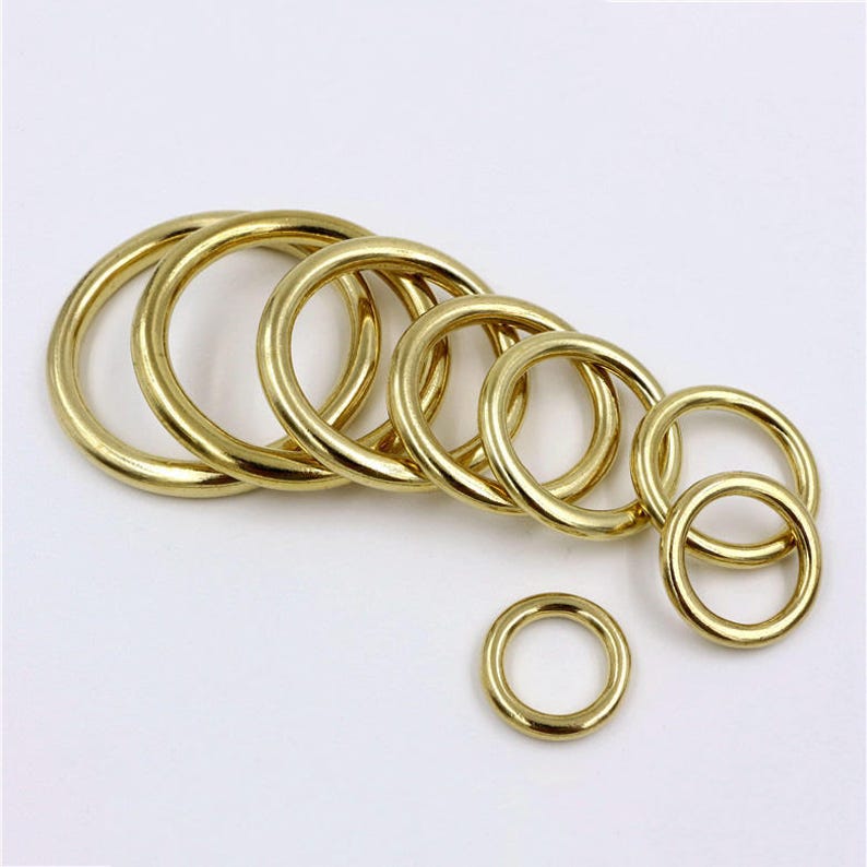 Solid Brass Cast Jump Ring O Ring Welded Closed 13 20 32 45 Etsy