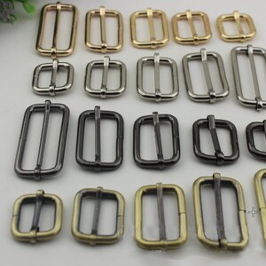 Verstellbare Ringschieberschnalle Triglide Teller 13-50 mm 1/2-2 "rutschen Rechteckschlaufe Gürteltasche Geldbörse Strap Halter DIY Leathercraft Hardware