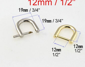 Golden, 1 inch / 25mm 4 Different Size zinc Alloy D Rings D-Ring with Screw,Buckles  Dismountable Screw for Buckle Straps Bags Belt,Purse Making, Bag Making,Bag  Replacement, 8 Pieces per lot AT73 