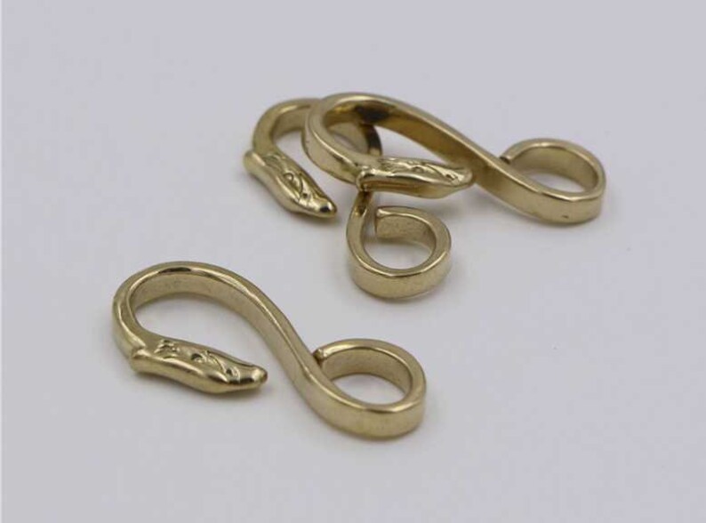 Solid Brass S Shape Hook Buckle 26 x 11 mm 12 x 1 inch Copper Heavy Duty DIY Hardware Accessories Leathercraft Wholesale