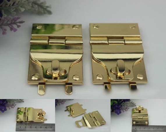 Rectangle Twist Press Lock Bag Hardware Gold 1 10 Pcs Handmade Purse Handbag Making Metal 55mm 38 2 1 8 1 1 2 Organizer Luggage Supplies Etsy
