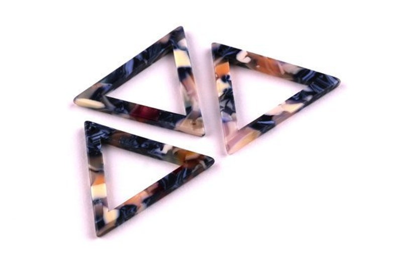 Triangle Statement Acrylic Earring Findings Statement Tortoise Shell Charms Blanks Pendants Geometric Shapes Resin Beads Diy Jewelry Making