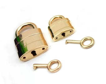 Padlock Key Hardware Gold 30 45mm 1 1/8 1 3/4" Love 1/10 pcs Handmade Purse Handbag Making Metal Bulk Wholesale Accessories Supplies