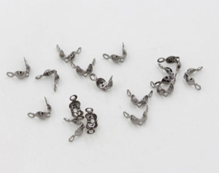 Newbested 1400 PCS Metal Open Bead Tips Knot Covers Iron