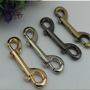 Buy Metal Swivel Hook Lobster Clasp Double Ended Bolt Snap Clip Spring Strap  Belt Buckle Dog Leash Lanyard Key Chain Purse Bag 100mm 3-15/16. Online in  India 