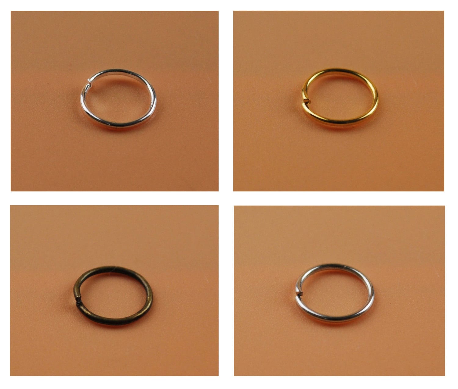 Round Open Jump Rings Thin Connector Link Attach Charm Clasp Round Open Jump Rings Thin Connector Link Attach Charm Clasp