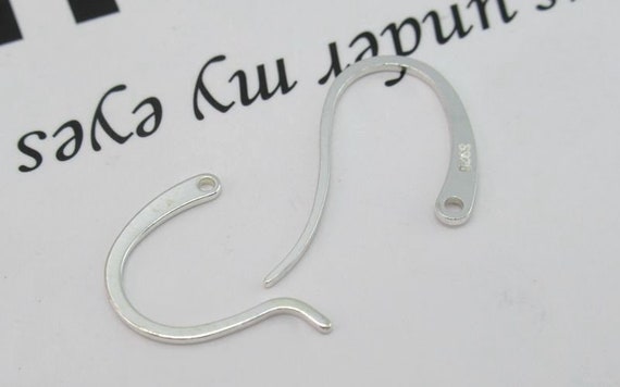 Sterling Silver Fish Hook Earring Wires 14x11 12x20mm Earring Findings for  Handmade Pure Fine Jewelry Making Wholesale Bulk -  Canada