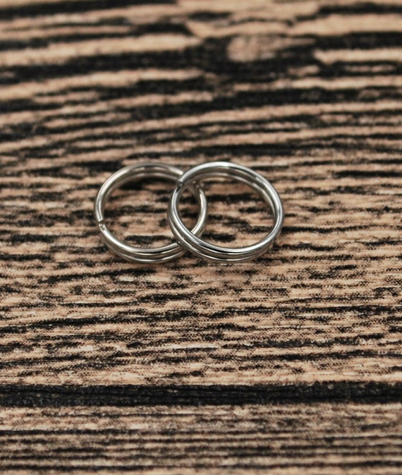 Stainless Steel Double Loop Split Ring Connector Link Charm | Etsy