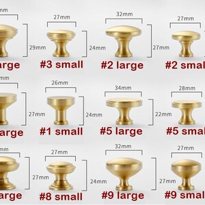 Solid Brass Handles Knobs Cupboard Kitchen Cup Drawer Bin Pulls Cabinet ...