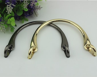 Metal Bag Round Arch Handles Gold Gun Black Purs Straps Strapshandle Leather Handle Clutch Design Bag Accessories Diy 155 100mm.