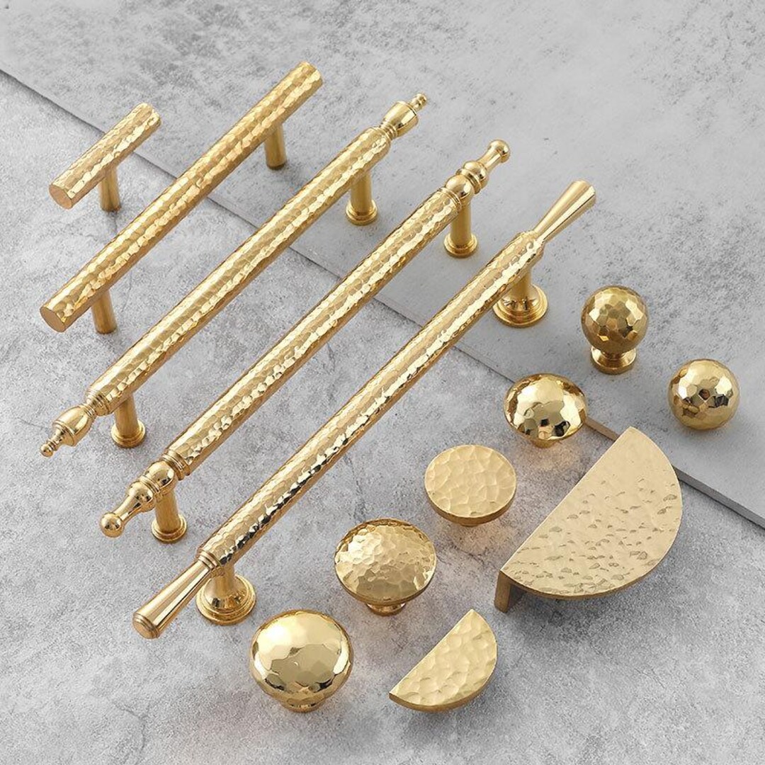 Solid Brass Handles Knobs Cupboard Kitchen Cup Drawer Bin Pulls Cabinet ...