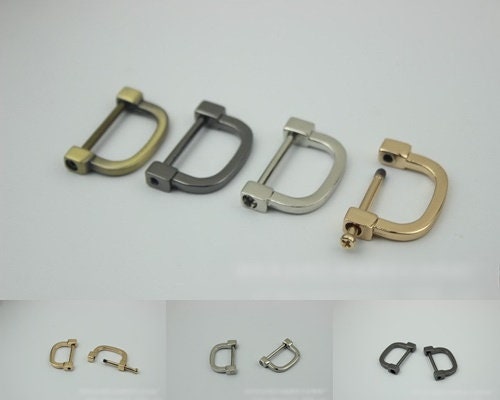 2pc 38*38mm Detachable Non-Welded D Rings Horseshoe Handbag Hardware Accessories 