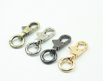 Swivel Lever Snap Hook 1/10pcs Bag Hardware Metal Spring Trigger Lobster Clasp Clip Gold Silver Bronze Black 13mm Purse Handbag Making