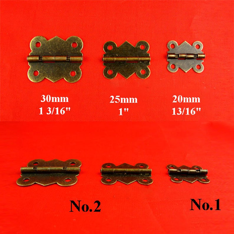 Mini Metal Small Box Hinge Decorative Stop Hinges 90 180 Etsy UK