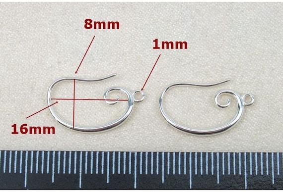Buy Sterling Silver Earring Hook Ear Wire Fishhook With Loop