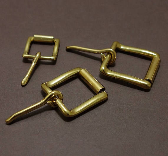 Brass Roller Pin Belt Buckle Heel End Bar Single Pin Prong Tongue Leather Repair 