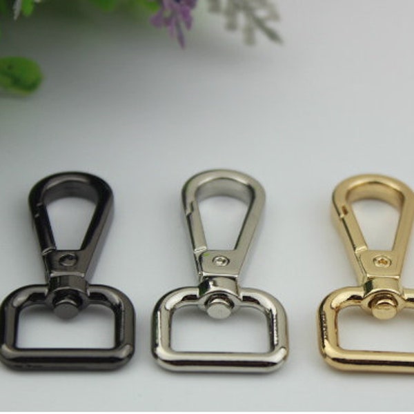 Swivel Lever Snap Hook 50 16mm 2 5/8" Alloy Metal Spring Trigger Lobster Clasp Clip Purse Bag Handbag Strap Handle Rings DIY Wholesale