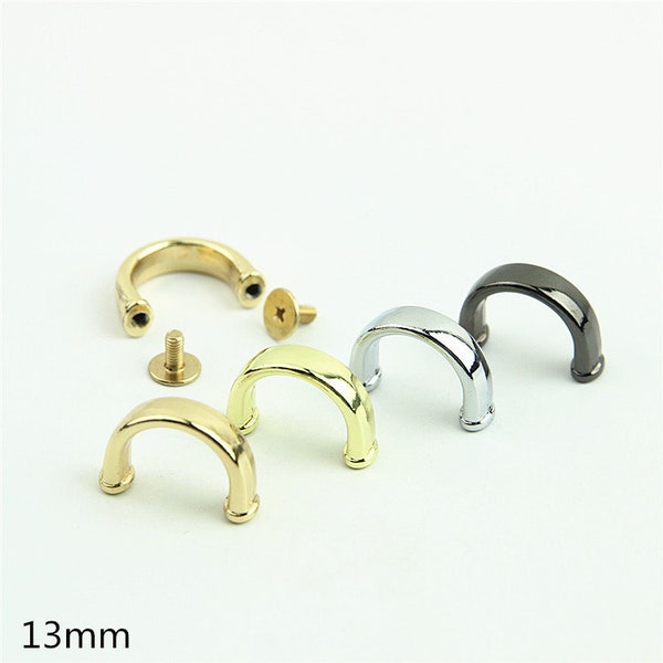 Belt Loops Chain Connector Bag Hardware Arch Bridge Buckle Gold Silver Black 1/10 pcs Handmade Purse Handbag Making Metal 13mm 1/2"