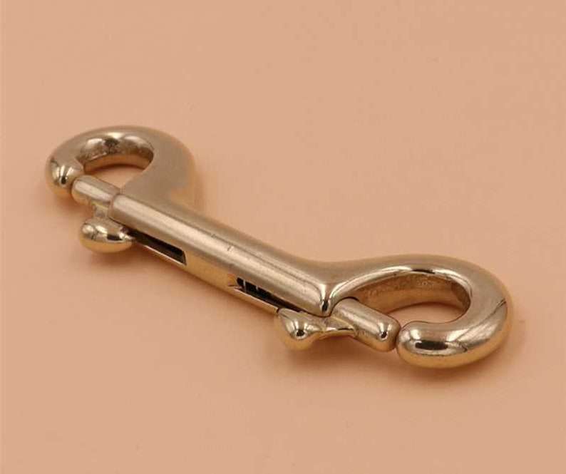 Solid Brass Double End Trigger Metal Clips Snap Hook Bag Key Etsy