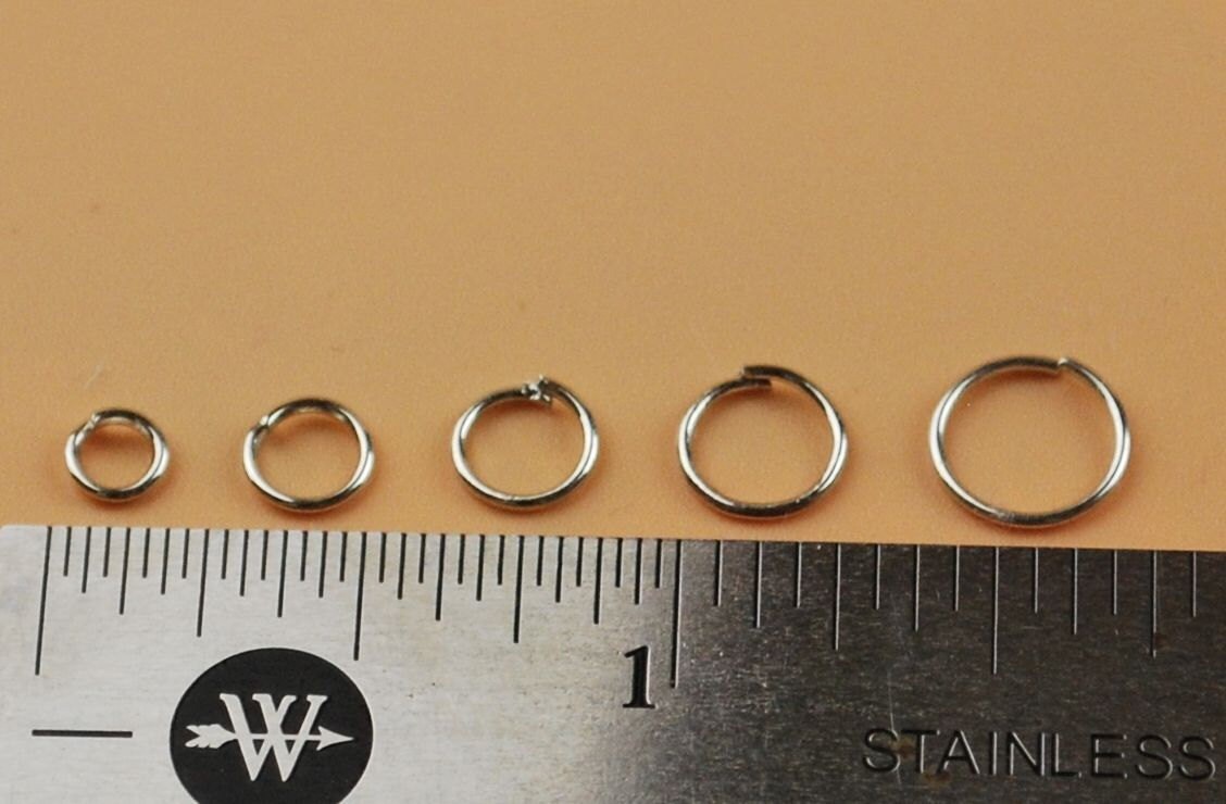 Round Open Jump Rings Thin Connector Link Attach Charm Clasp Round Open Jump Rings Thin Connector Link Attach Charm Clasp