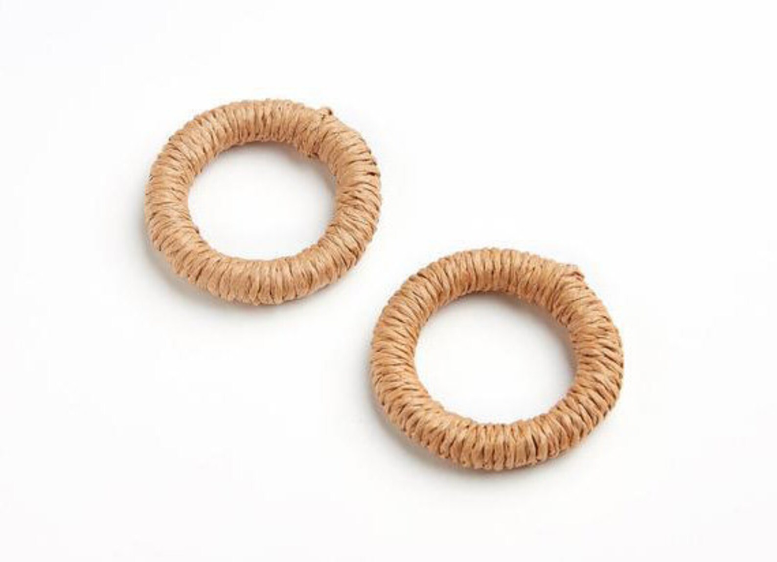 Pendientes de madera de ratán natural aros 41mm 1-5/8 | Etsy