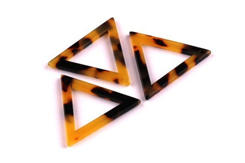 Triangle Statement Acrylic Earring Findings Statement Tortoise Shell Charms Blanks Pendants Geometric Shapes Resin Beads Diy Jewelry Making