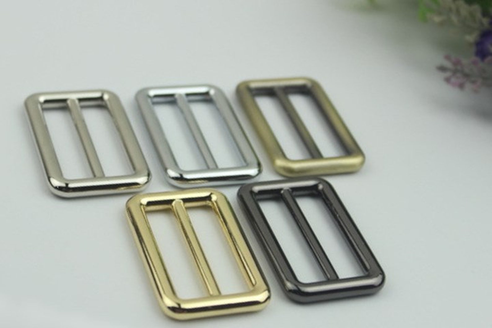 10pcs Strap Slider Bag Hardware Rectangle Double Loop Metal Etsy UK
