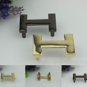H-Shaped Purse Label 1/10pcs Bag Hardware Charm Gold Gunmetal Handmade Purse Handbag Making Metal Decoration 47mm 1 7/8" Wholesale Supplies
