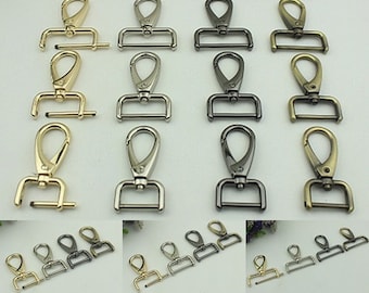 Swivel Lever Snap Hook 1/10pcs Bag Hardware Metal Spring Trigger Lobster Clasp Clip Gold Silver Gunmetal Bronze 50 38mm Purse Handbag Making