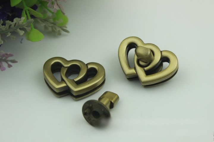 Heart Twist Turn Lock Bag Hardware Gold Silver Gunmetal Bronze -  Norway