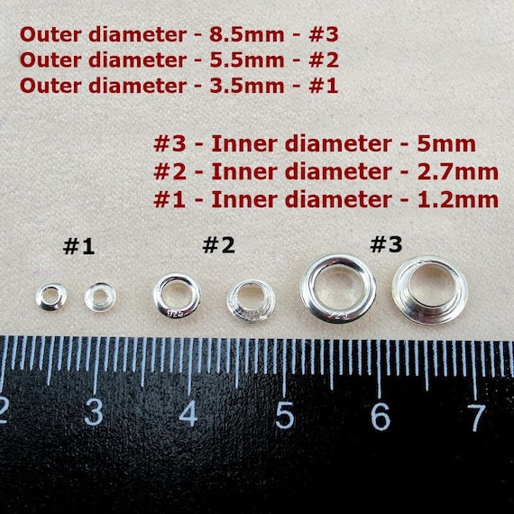 Sterling Silver Grommet Eyelet Beads 3.5 5.5 8.5 Mm Findings for Handmade Pure Fine Jewelry Making Wholesale Bulk Etsy