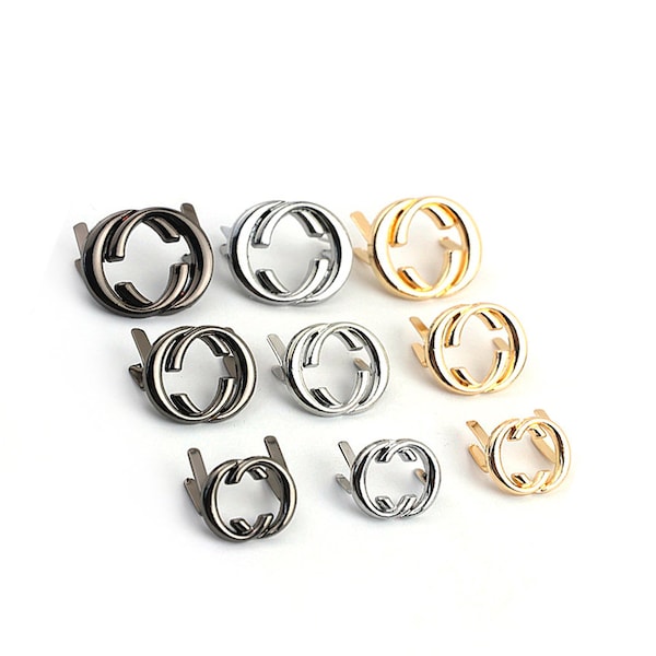 Round Purse Label 1/10pcs Bag Hardware Charm Gold Silver Handmade Purse Making Metal Decoration 16 20 25mm 3/4 1 1 1/8" Wholesale Supplies