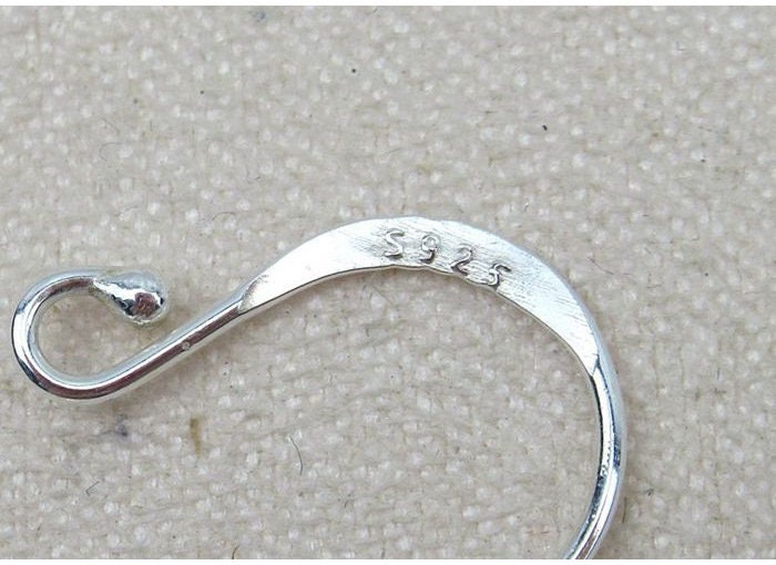 Sterling Silver Fish Hook Earring Wires 11x19mm Earring Etsy