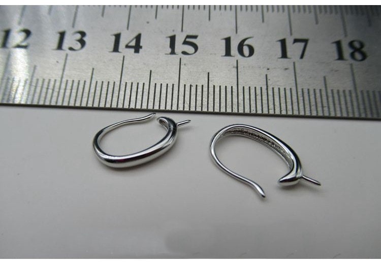 Sterling Silver Fish Hook Earring Wires 15mm Earring Findings Etsy UK