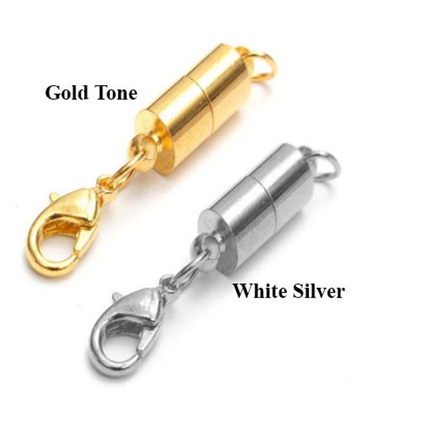 Smooth Tube Barrel Easy Magnetic Clasp Converter Strong Lobster Closure Necklace