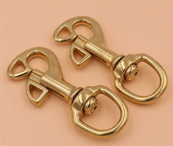 4 Anneaux Mousquetons Sac A Main 32 mm Bandouliere Sangle Bague Laiton Cabas