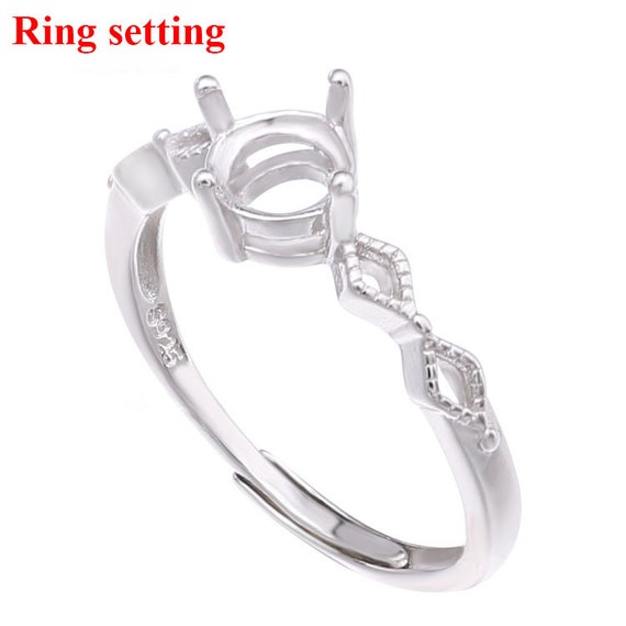 Engagement Rings 8 Prongs New Fashion Ring Sterling Silver 925 Solid