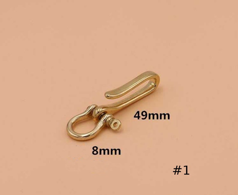 Raw Solid Brass Hook Fish Key Chain Keyring Fob Decor Etsy