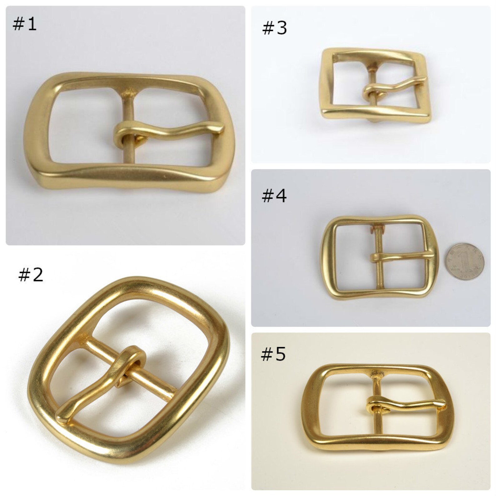 Solid Brass Belt Buckle 40mm 1 1/2 inch Leather Cowboy Belts Etsy