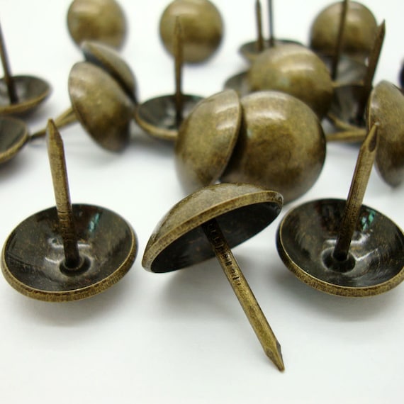 Round Upholstery Tack Screw Head Nail Clavos Pin Pushpin Thumbtack  Furniture Decor Door Sofa Couch Vintage Style Bronze Small Tiny Big Large 