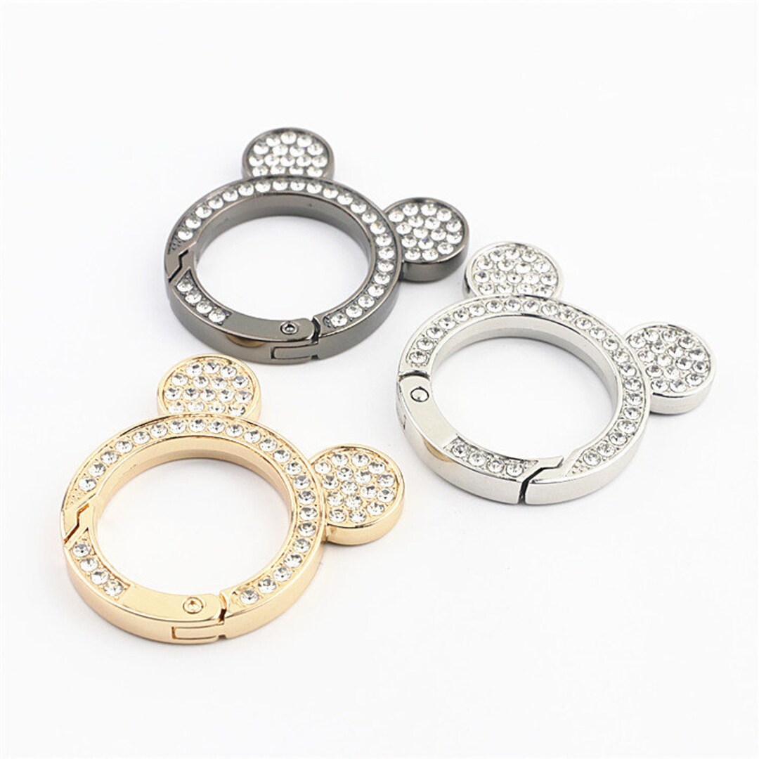 Spring Snap Key Ring Circle Spring Ring 25mm Metal Push Gate Ring Snap Trigger Lobster Clasp ...