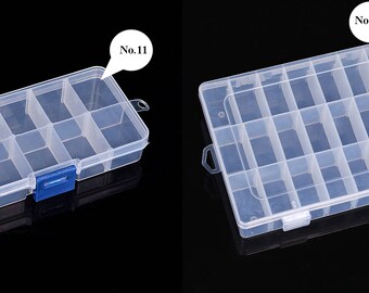 Portable Plastic 6-Compartment Storage Container Small Transparent Case O7A1 