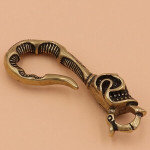 PATIKIL U-Shape Hook Keychain - Solid Brass, Silver Plated, Belt Clip For Keys & Accessories - View #7